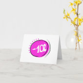 Korting 10%. Promotie, bonus, business, prijs Kaart (Gele Bloem)