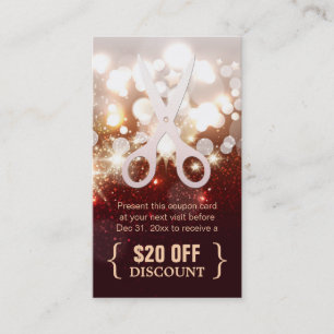 Korting Coupon Hair Stylist Gold Glitter Sparkle