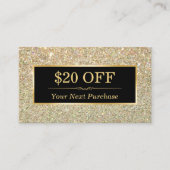 Korting Coupon Schoonheidssalon Trendy Gold Glitte (Voorkant)