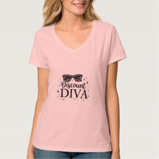 Korting Diva - Chic & Slimme Winkelkoningin T-shirt