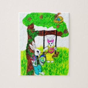 KORTING EENVOUDIGERE BUNNY-puzzel Legpuzzel