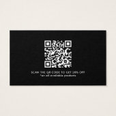 Korting Hartelijk dank voor uw zakelijke QR-kaart Visitekaartje (Achterkant)