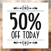 Korting op decoratieve verkopen raamsticker (Vel 2)