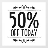 Korting op decoratieve verkopen raamsticker (Vel)