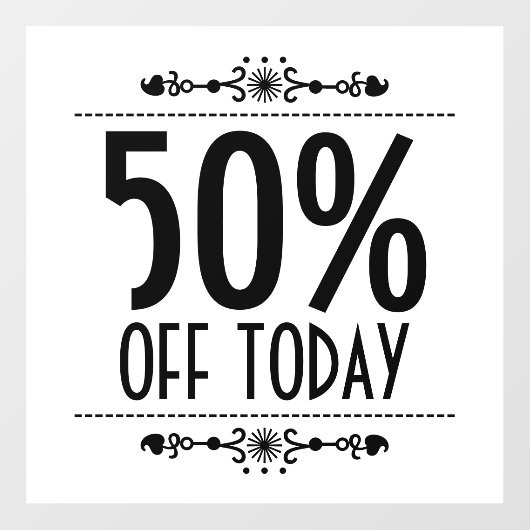 Korting op decoratieve verkopen raamsticker (Vel)