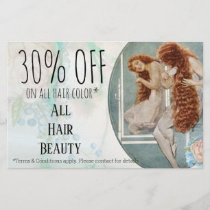 Korting op haarsalon flyer