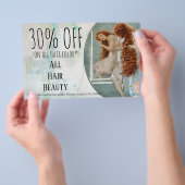 Korting op haarsalon flyer (Hand)