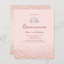 Korting op Roos Gold Glitter Quinceanera