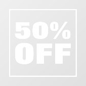 Korting op verkoop raamsticker (Vel)