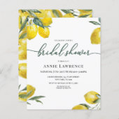 Korting op Vibrant Lemon Bridal Shower-uitnodiging (Voorkant / Achterkant)