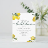 Korting op Vibrant Lemon Bridal Shower-uitnodiging (Staand voorkant)