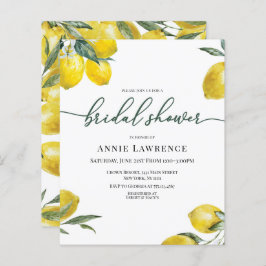 Korting op Vibrant Lemon Bridal Shower-uitnodiging