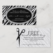Korting op Zebra Print Hair & Beauty Coupon (Voorkant / Achterkant)
