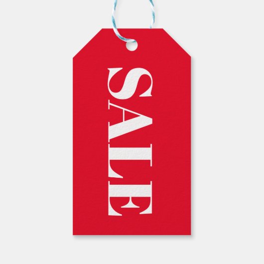 Korting Red SALE Productprijs Label Cadeaulabel (Achterkant)