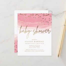 Korting roze Waterverf, Baby shower