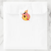 Korting Strijdgarnaal Vierkante Sticker (Tas)