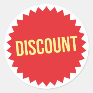 Korting Uitverkoop Ronde Sticker
