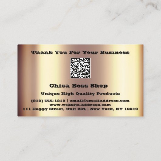 Korting Voeg Visitekaartje 5$ Gold QR-code in (Achterkant)