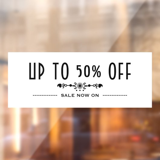 Korting voor decoratieve bedrijven raamsticker (Vel 2)