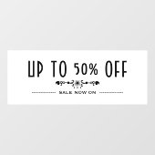 Korting voor decoratieve bedrijven raamsticker (Vel)