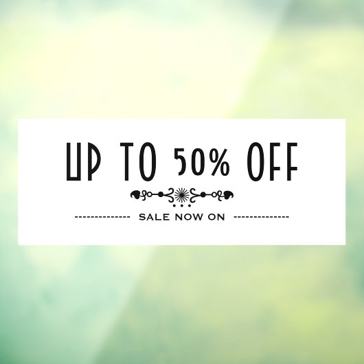 Korting voor decoratieve bedrijven raamsticker (Vel 3)