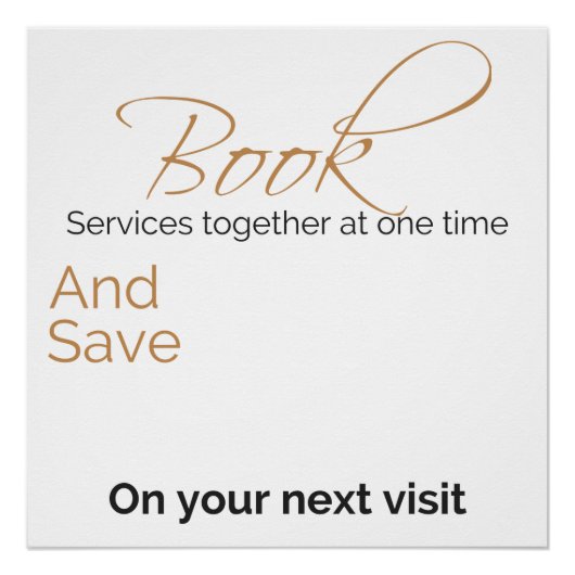 korting voor meerdere services perfect poster (Voorkant)