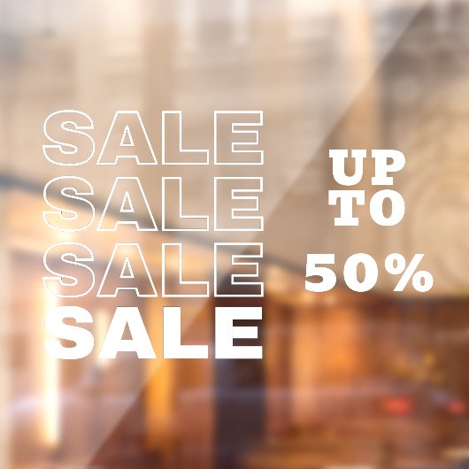 Korting winkel Raamsticker (Vel 2)