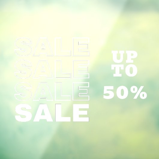 Korting winkel Raamsticker (Vel 3)