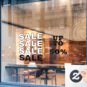 Korting winkelruitenaanplakker raamsticker (Cafe Raam)