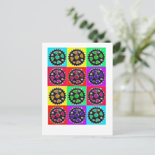 Kortingen voor POPART-Cyclist-fietsen Briefkaart (Staand voorkant)