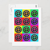 Kortingen voor POPART-Cyclist-fietsen Briefkaart (Voorkant / Achterkant)