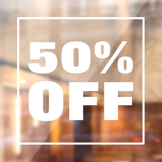 Kortingsactie Raamsticker (Vel 2)