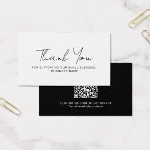 Kortingskaart Bedankt Zakelijke QR-codekaart Visitekaartje