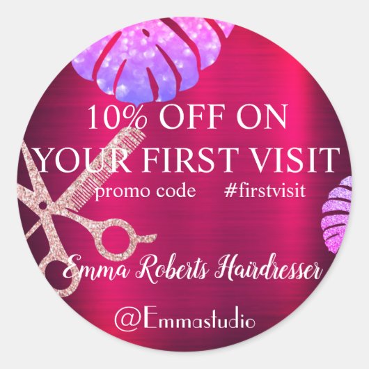 Kortingsverkoop Aanbieding Klassieke ronde Sticker (Voorkant)