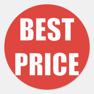 Kortingverkoop BESTE PRIJS ticker Ronde Sticker