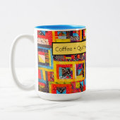 Kortkoffie gebold Improv Patchwork  Tweekleurige Koffiemok (Links)
