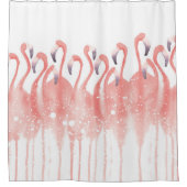 Kortkoraal Flamingo douchegordijn (Voorkant)