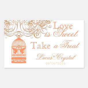 Kortkoraalboksticker voor Snoep Rechthoekige Sticker