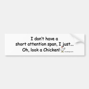 Kortstondige aandacht voor de kuikens van kippen bumpersticker