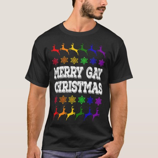 Kortstondige grasmaakkamens voor kerst bij Merry G T-shirt (Voorkant)