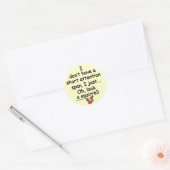 Kortstondige spaaneekhoorn ronde sticker (Envelop)