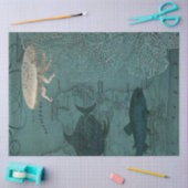 Kortstondige Waterverf Koraal Zee Ontkoppeling van Tissuepapier (Craft)