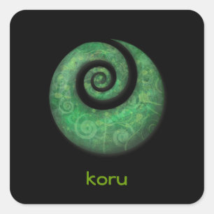 koru vierkante sticker