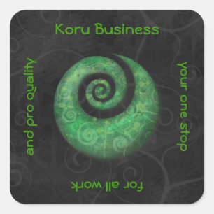 korurehandel vierkante sticker