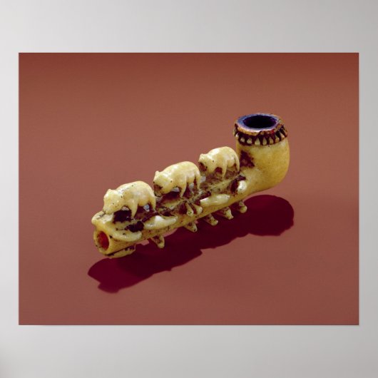 Korvack-pijp met gekarfde pooire Beren Poster (Voorkant)