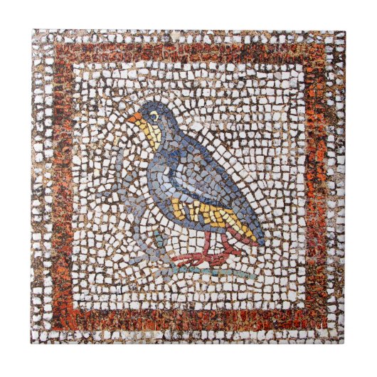 Kos Bird Mosaic Ceramic Trivet Tile Tegeltje (Voorkant)