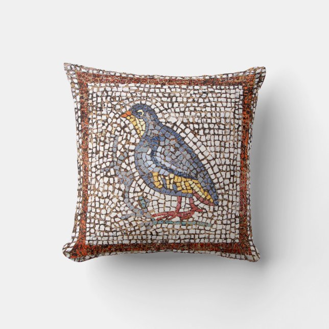 Kos Bird Mosaic Sierkussen (Voorkant)