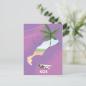 Kos Grèce carte illustrée. (Debout devant)