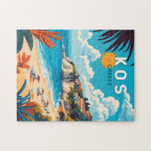 Kos Griekenland Travel Art Vintage Legpuzzel (Horizontaal)