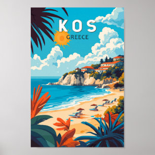 Kos Griekenland Travel Art Vintage Poster
